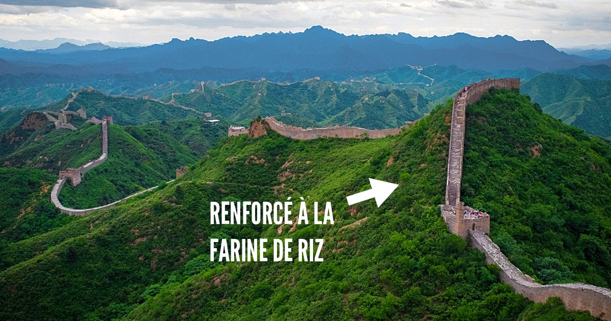 Matériaux de construction de la Grande Muraille - Renforcé à la farine de riz