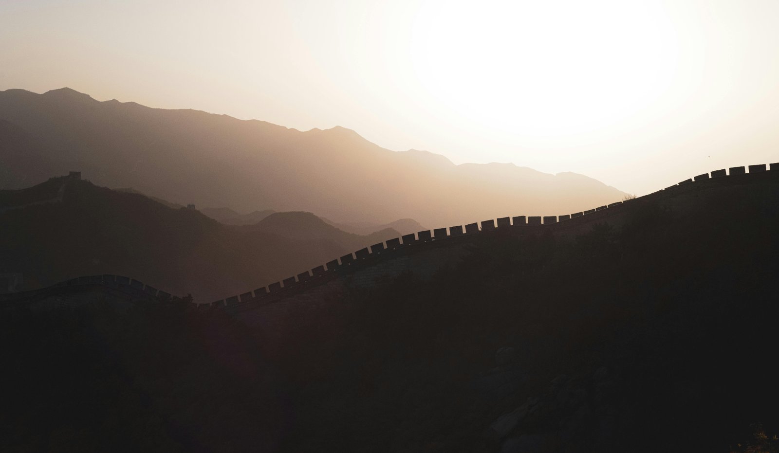 La Grande Muraille au coucher du soleil